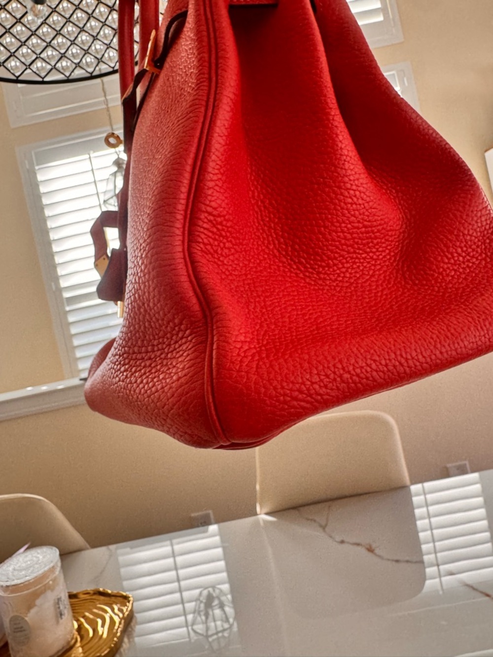 Hermes Birkin 35 clemence rouge pivoine 2015 - Picture 13 of 16